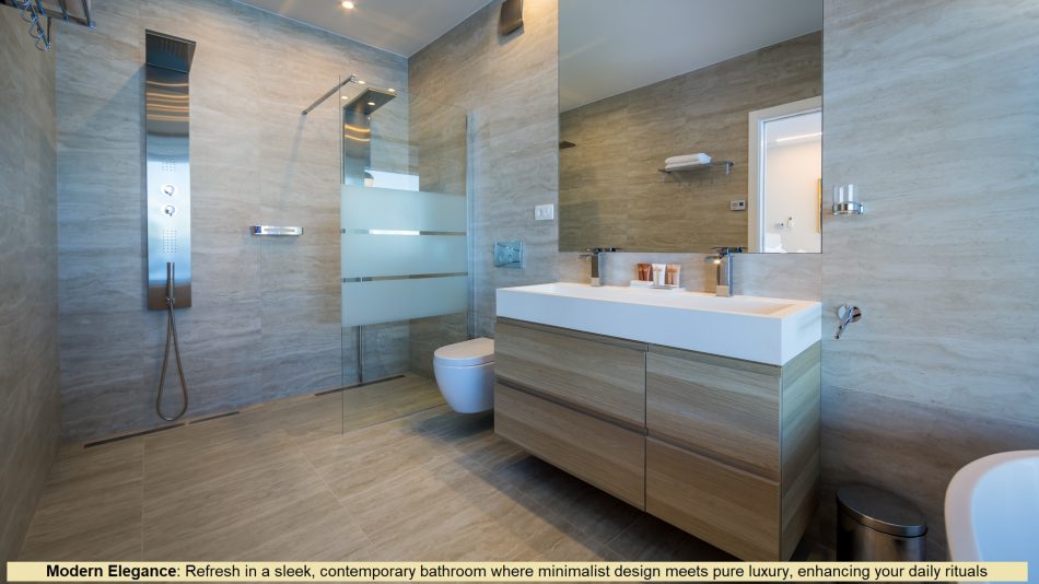 En-suite Bathroom with Shower and Freestanding Bathtub